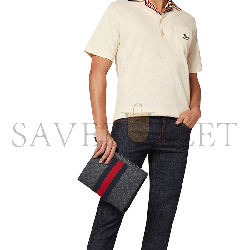 GUCCI GG SUPREME WEB POUCH 475316 (26*20*6cm)